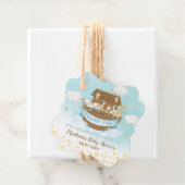 Noah's Ark Cute Animals Boy Birthday Baby shower Bedankjes Labels (In situ)