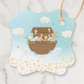 Noah's Ark Cute Animals Boy Birthday Baby shower Bedankjes Labels (Achterkant)
