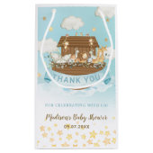 Noah's Ark Cute Animals Boy Birthday Baby shower Klein Cadeauzakje (Achterkant)