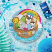 Noahs Ark Cute Animals Toddlers Fun Design Papieren Bordje (Feest)