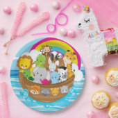 Noahs Ark Cute Animals Toddlers Fun Design Papieren Bordje (Feest)
