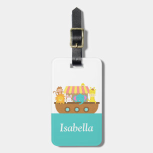 Noah's Ark, Cute Animals, voor kinderen Bagagelabel