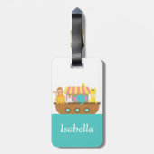 Noah's Ark, Cute Animals, voor kinderen Bagagelabel (Achterkant verticaal)