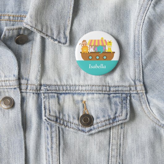 Noah's Ark, Cute Animals voor kinderen Ronde Button 5,7 Cm (In situ)