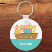 Noah's Ark, Cute Animals voor kinderen Sleutelhanger (Voorkant)
