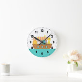 Noah's Ark, Cute Animals, voor Kinderkamer Ronde Klok (Huis)