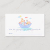 Noah's Ark Cute Baby shower Diaper Raffle Informatiekaartje (Voorkant)