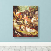 Noah's Ark, detail van de rechterkant Canvas Afdruk (Insitu (Houten vloer))