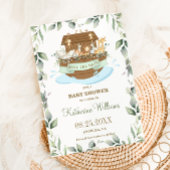 Noah's Ark Dieren Groen Baby shower Neutraal Save The Date