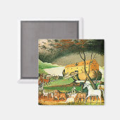 Noah's Ark - Dierenkunst van Edward Hicks Magneet (Voorkant / Achterkant)