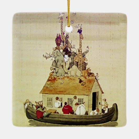 "Noah's Ark" door W Heath Robinson Keramisch Ornament (Achterkant)