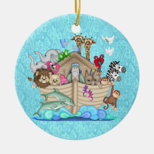 NOAHS ARK EERSTE CHRISTMAS ORNAMENT PERSONALISEERD (Voorkant)
