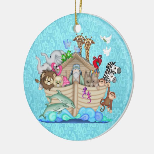 NOAHS ARK EERSTE CHRISTMAS ORNAMENT PERSONALISEERD (Links)