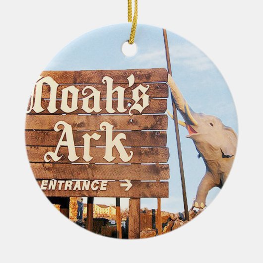 Noah's Ark, Elephant, St. Louis, kerstversiering Keramisch Ornament (Voorkant)