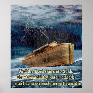 Noah's ark- en gebedkunst poster