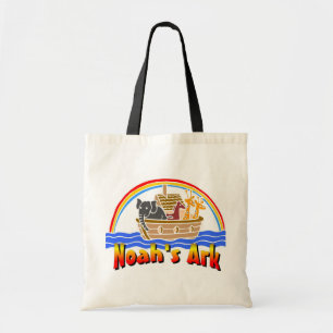 Noah's ark en regenboog tote bag