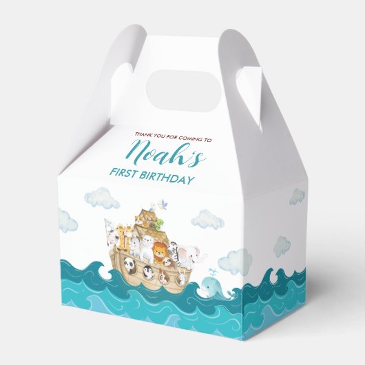 Noah's Ark Favor Box Bedankdoosjes (Voorkant Zijde)
