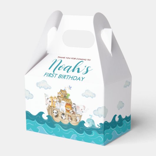 Noah's Ark Favor Box Bedankdoosjes (Voorkant Zijde)