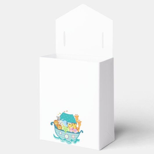 Noah's Ark Favor Box (Boy Baby shower) Bedankdoosjes (Geopend)