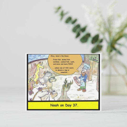 Noah's Ark Feestdagenkaart (Staand voorkant)