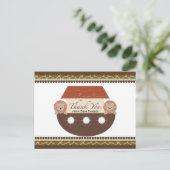 Noah's Ark Flat Dank je wel Card Briefkaart (Staand voorkant)