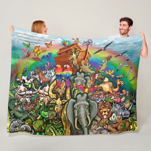 Noah's Ark Fleece Blanket Deken (In situ)