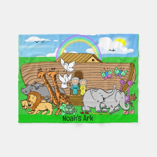 Noah's Ark Fleece Deken (Voorkant (Horizontaal))