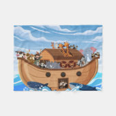 Noah's Ark Fleece Deken voor kinderen (Voorkant (Horizontaal))