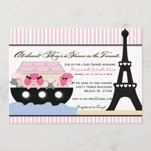 Noahs ark gaat naar de uitnodiging van Parijs voor