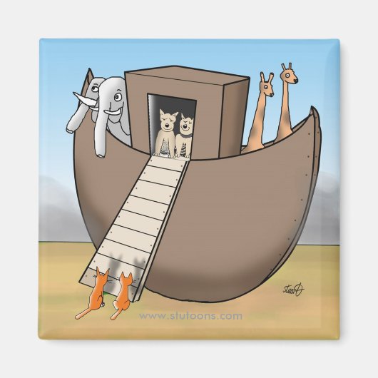 Noah's Ark - Geen katten toegestaan Magneet (Voorkant)