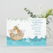 Noah's Ark Genderneutraal Baby shower Kaart (Staand voorkant)