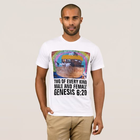NOAH'S ARK GENDERS CHRISTELIJK T-SHIRT (Voorkant volledig)