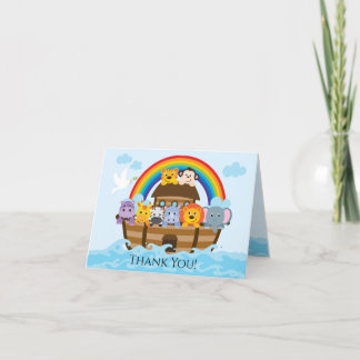 Noah's Ark Girls Baby shower Bedankkaart