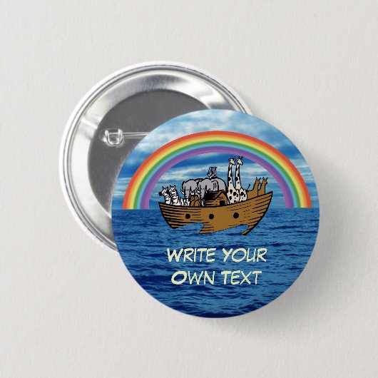 Noah's Ark - Gods regenboogconvenant Ronde Button 5,7 Cm (Voorkant /achterkant)