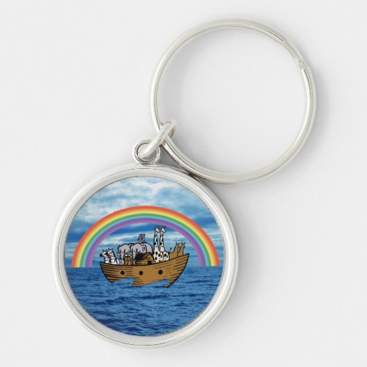 Noah's Ark - Gods regenboogconvenant Sleutelhanger (Voorkant)