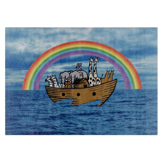 Noah's Ark - Gods regenboogconvenant Snijplank (Voorkant)