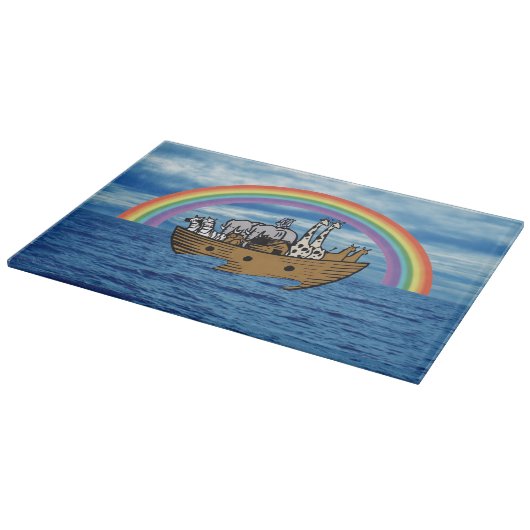 Noah's Ark - Gods regenboogconvenant Snijplank (Hoek)