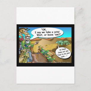 "Noah's Ark" Grappige Cartoon T-shirts Cadeaus Ver Briefkaart