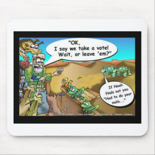 "Noah's Ark" Grappige Cartoon T-shirts Cadeaus Ver Muismat