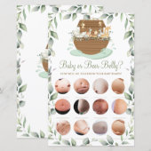 Noah's Ark Greenery Baby of Beer Belly Game (Voorkant / Achterkant)