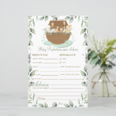 Noah's Ark Greenery Baby Predictions and Advice (Staand voorkant)