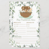 Noah's Ark Greenery Baby Predictions and Advice (Voorkant / Achterkant)