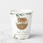 Noah's Ark Greenery Baby shower Baptism Birthday Papieren Bekers (Voorkant)