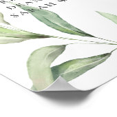 Noah's Ark Greenery Baby shower Seating Chart Poster (Hoek)