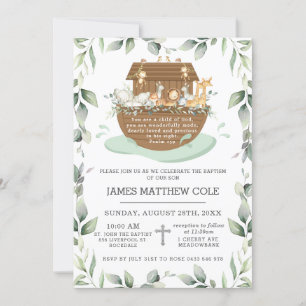Noah's Ark Greenery Baptism Christening Neutral in Kaart