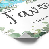 Noah's Ark Greenery Birthday Baby shower Favors Poster (Hoek)