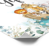 Noah's Ark Greenery Birthday Baptism Kaarten & Gif Poster (Hoek)