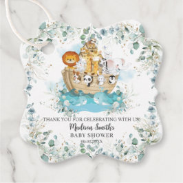 Noah's Ark Greenery Gender Neutral Baby shower Bedankjes Labels