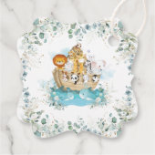 Noah's Ark Greenery Gender Neutral Baby shower Bedankjes Labels (Achterkant)