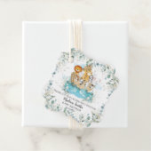 Noah's Ark Greenery Gender Neutral Baby shower Bedankjes Labels (In situ)